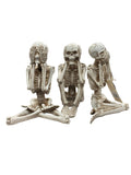 HEAR NO EVIL SKELETON FIGURINE SHELF SITTER ASSORTED