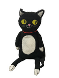 FURRY BLACK CAT BACKPACK