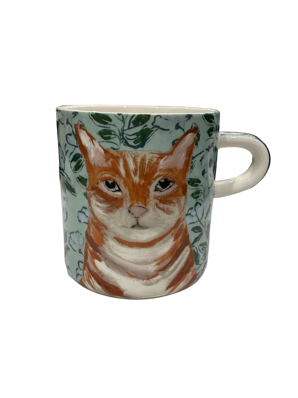 STONEWARE MUG WITH PATTERN & ANIMAL IMAGES 4-STYLES