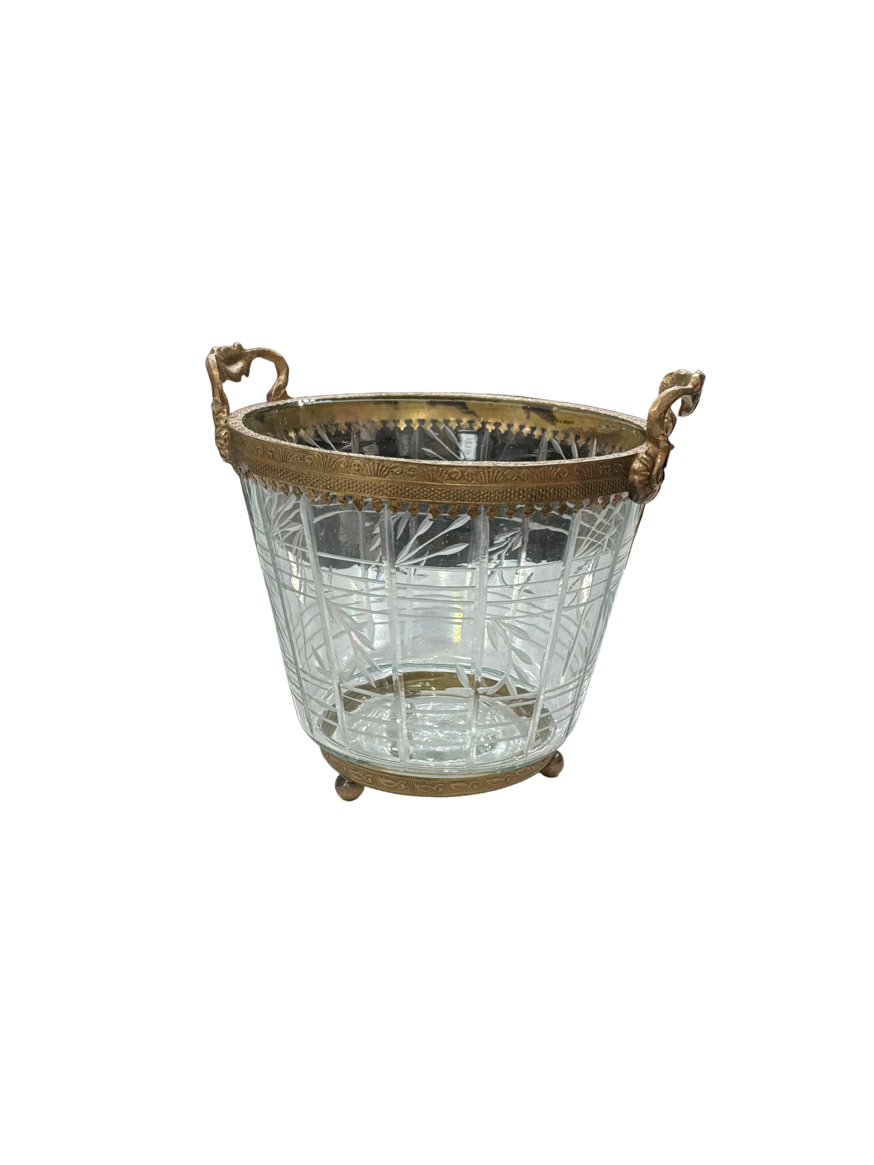 PETITE ETCHED ICE BUCKET