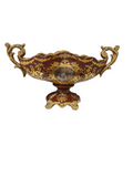 VASE OPEN BROWN W/GD LADIES MAID