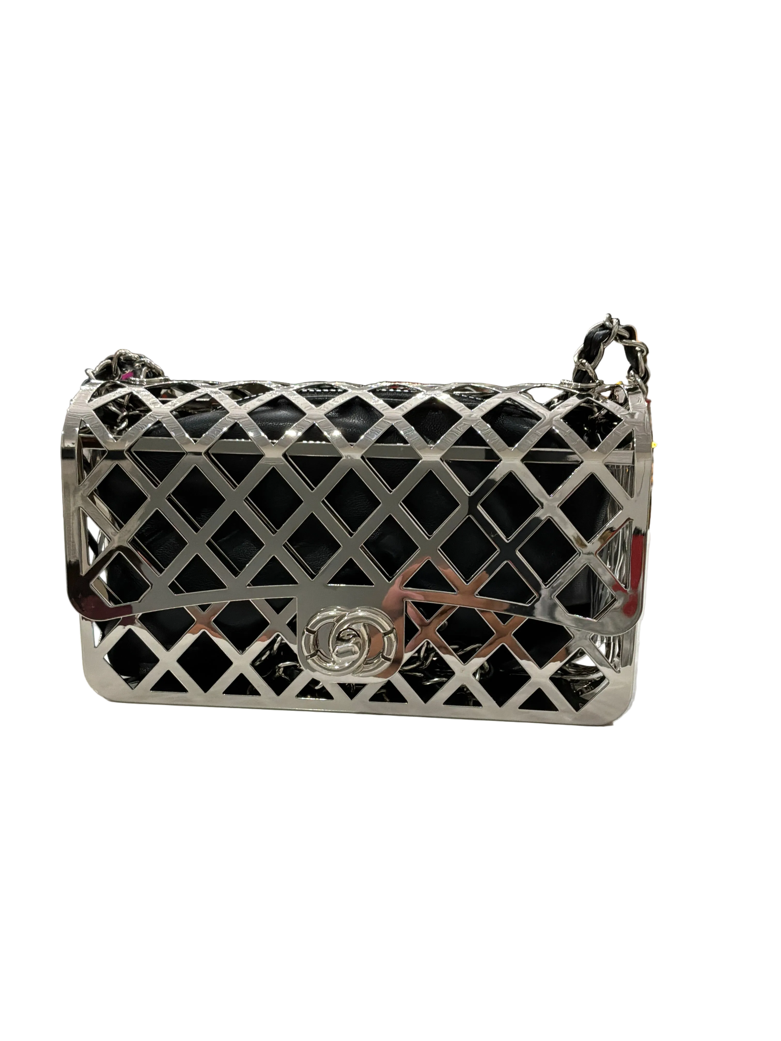 NTT SQ SILVER FRAME W/BLACK PLEATHER CC