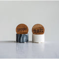 SALT & PEPPER (SET) CONTAINER WITH WOOD LID
