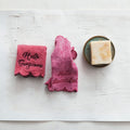 COTTON TERRY WASH CLOTHS EMBROIDERED SAYING