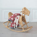 COTTON KNIT CHENILLE BABY HEART BLANKET