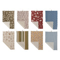 COTTON PRINTED TERRY CLOTH TEA TOWELS W/PATTERNS