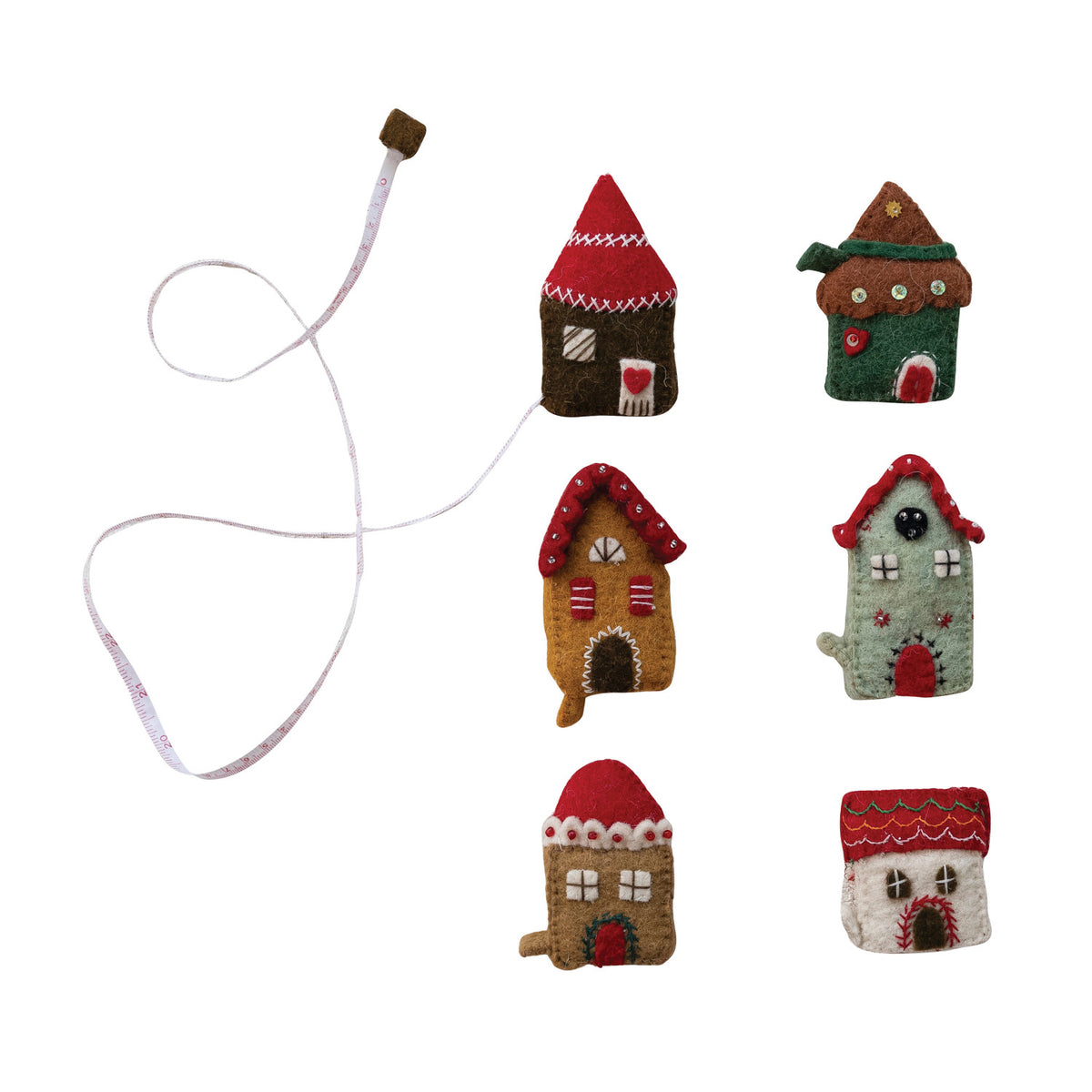 HANDMADE EMBROIDERED WOOL FELT TAPE MEASURE